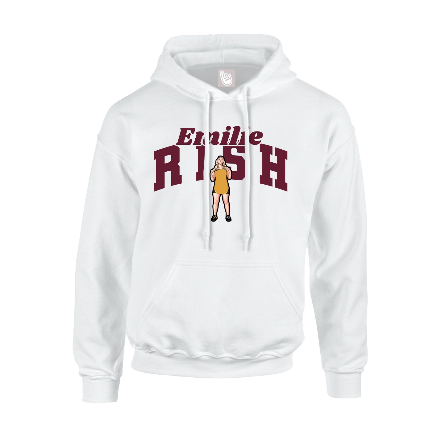 Youth Hoodie — Signature Arch in White