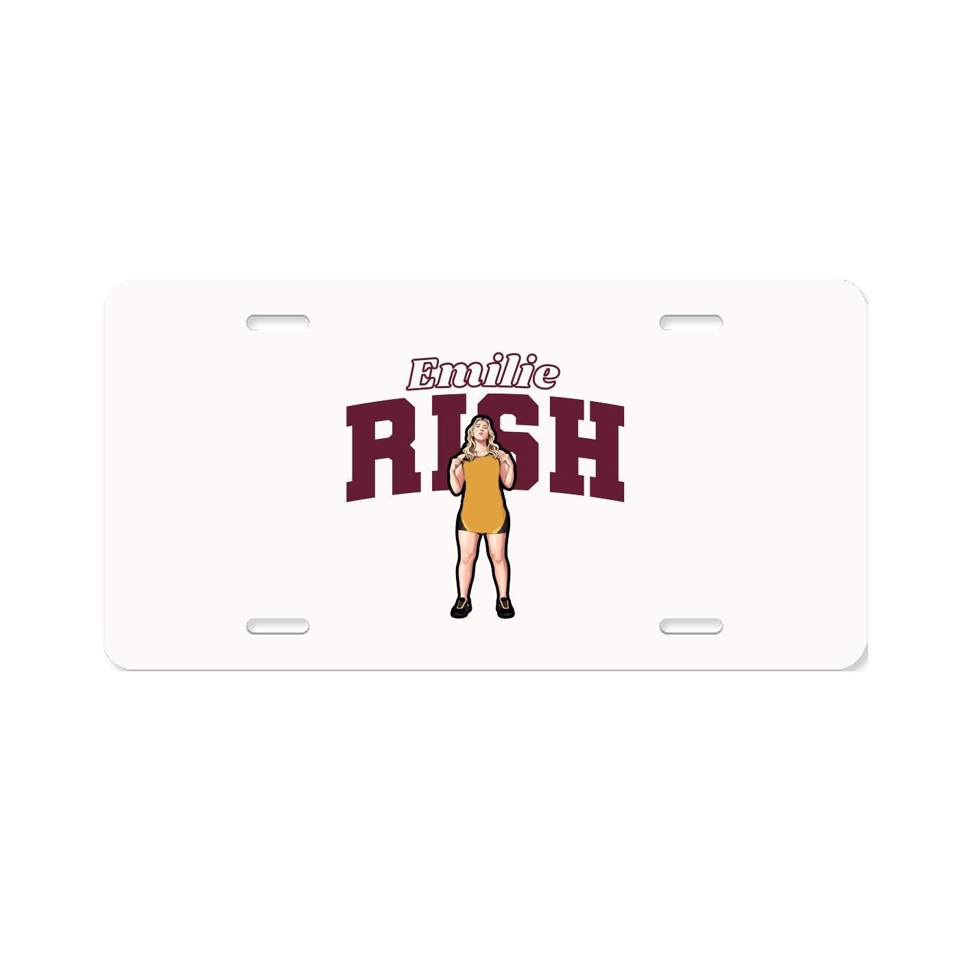 License Plate — Name Arch in Classic