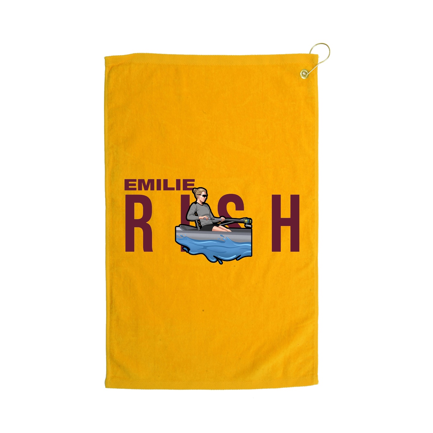 Golf Towel — Player Name in Gold