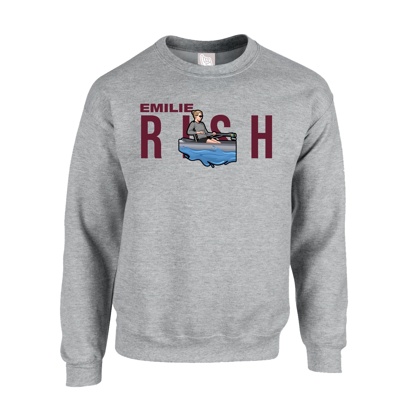 Fleece Crew — Player Name in Grey