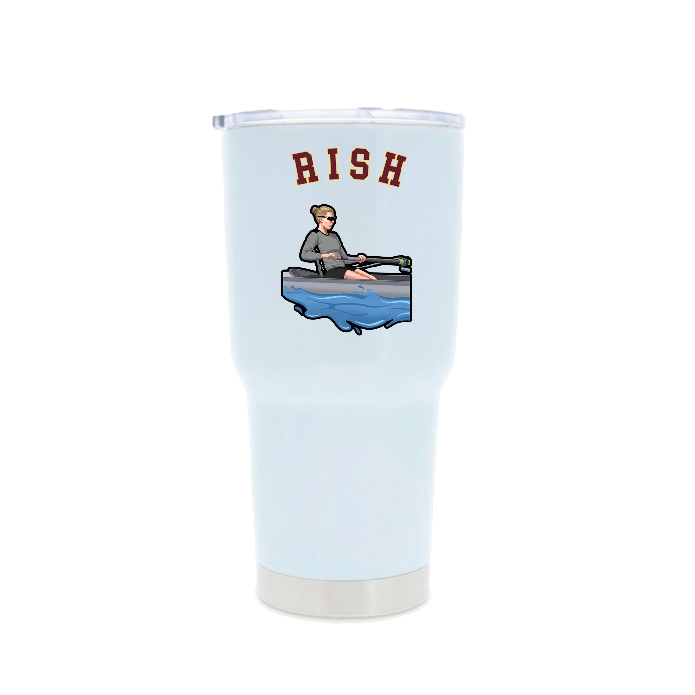 30oz Stainless Steel Tumbler — Shirsey Arch in White
