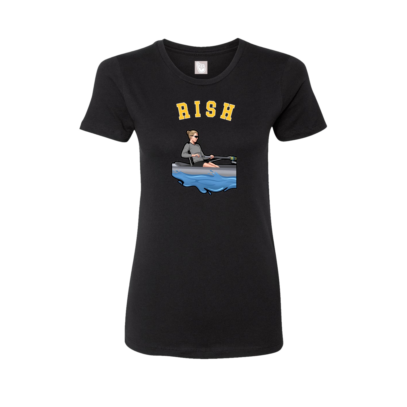 Fitted Women's Tee — Shirsey Arch in Black