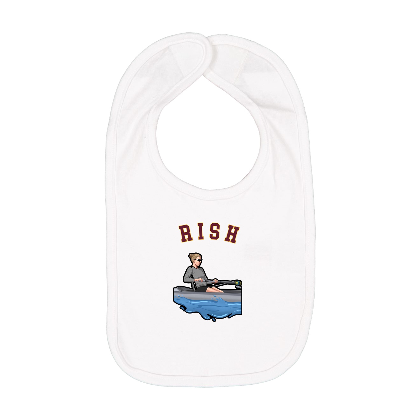 Infant Bib — Shirsey Arch in White