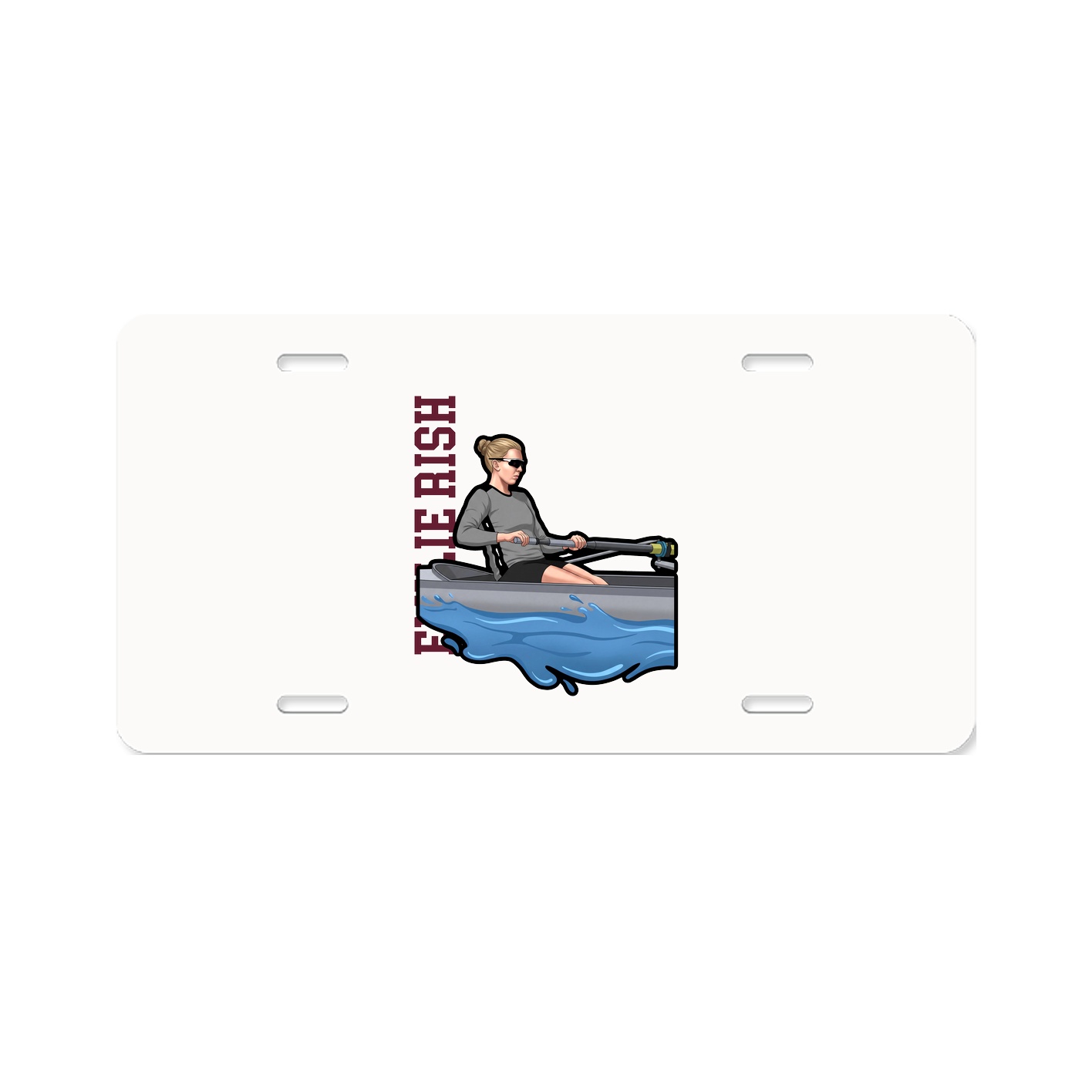 License Plate — Name Vertical in Classic