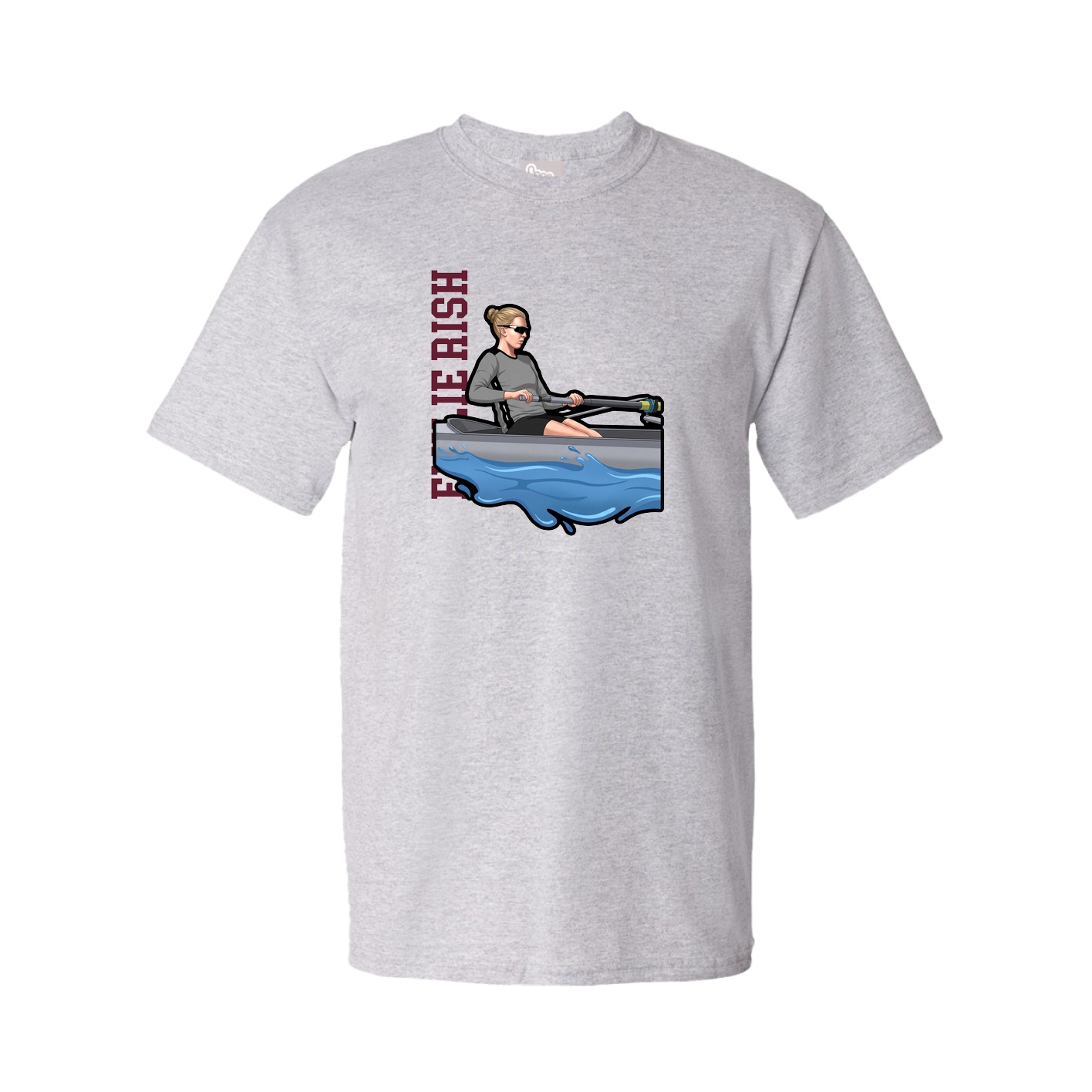 Tee — Name Vertical in Grey