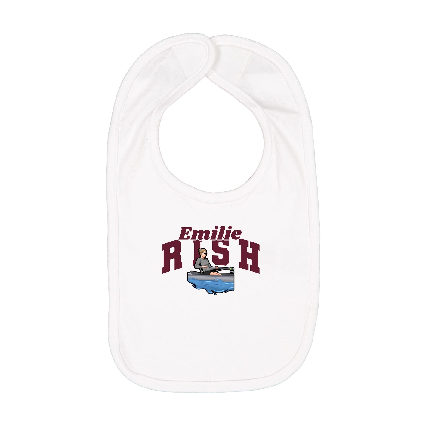 Infant Bib — Signature Arch in White