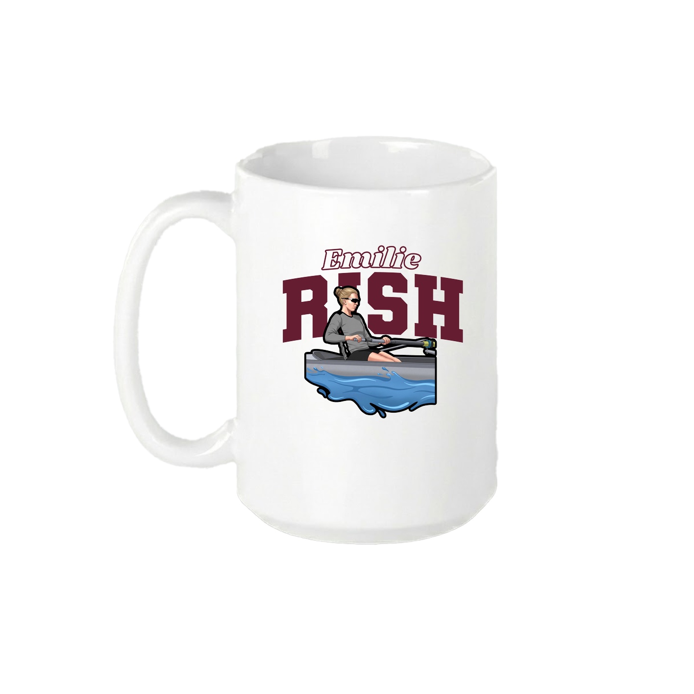 15oz Coffee Mug — Name Arch in White