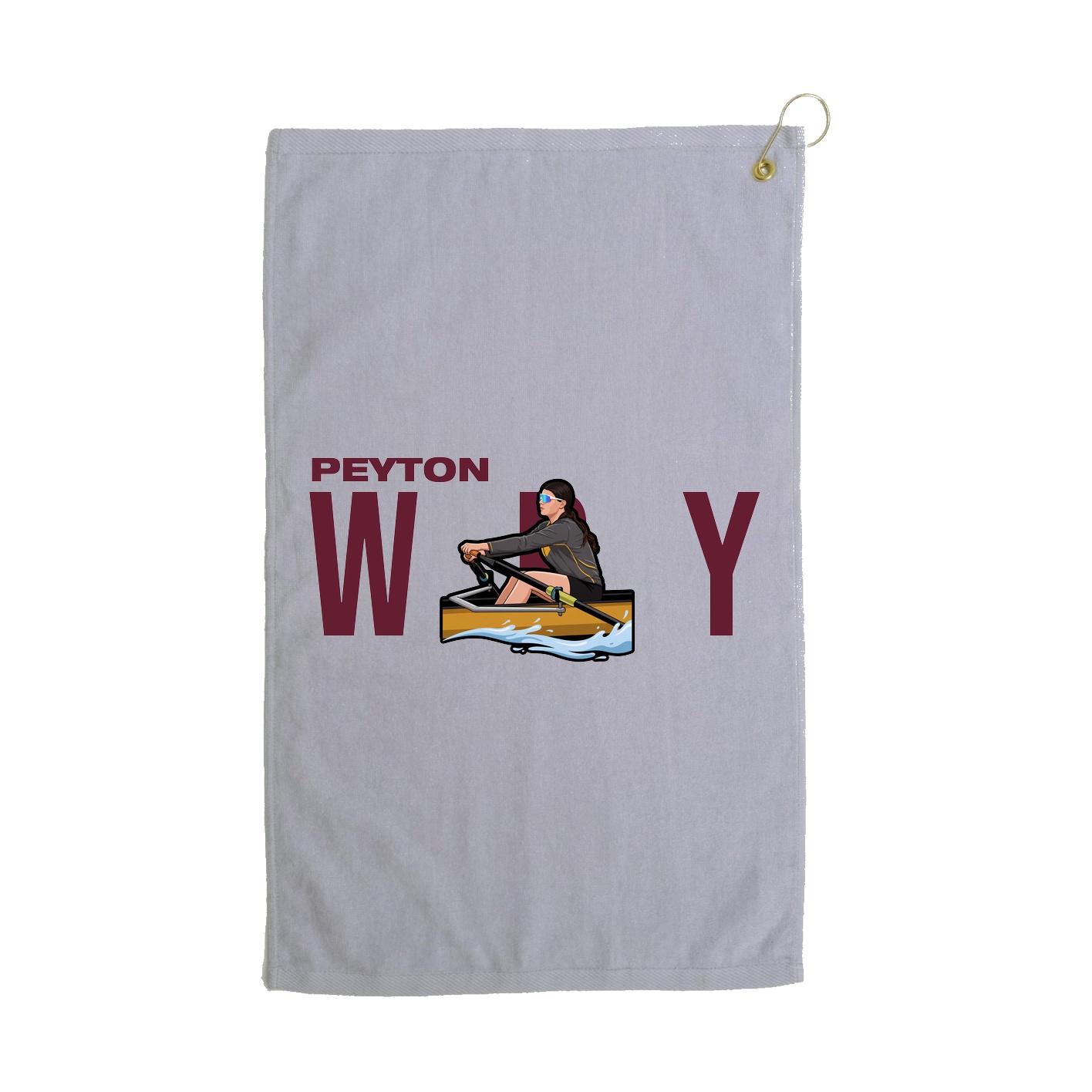 Golf Towel — Player Name in Grey