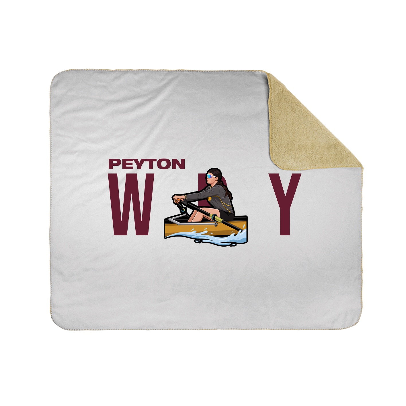 Throw Blanket — Player Name in White