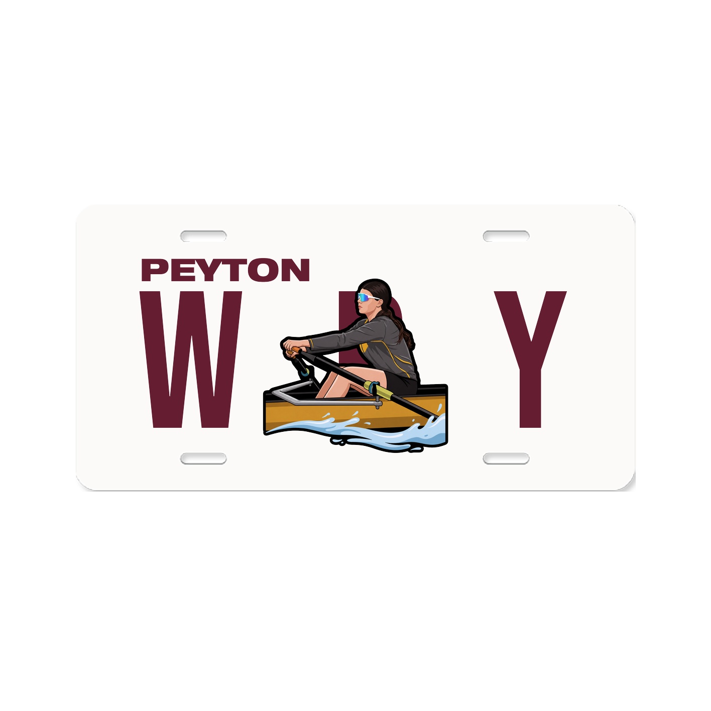 License Plate — Player Name in Classic