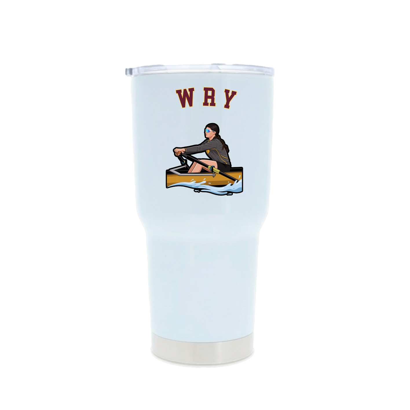 30oz Stainless Steel Tumbler — Shirsey Arch in White