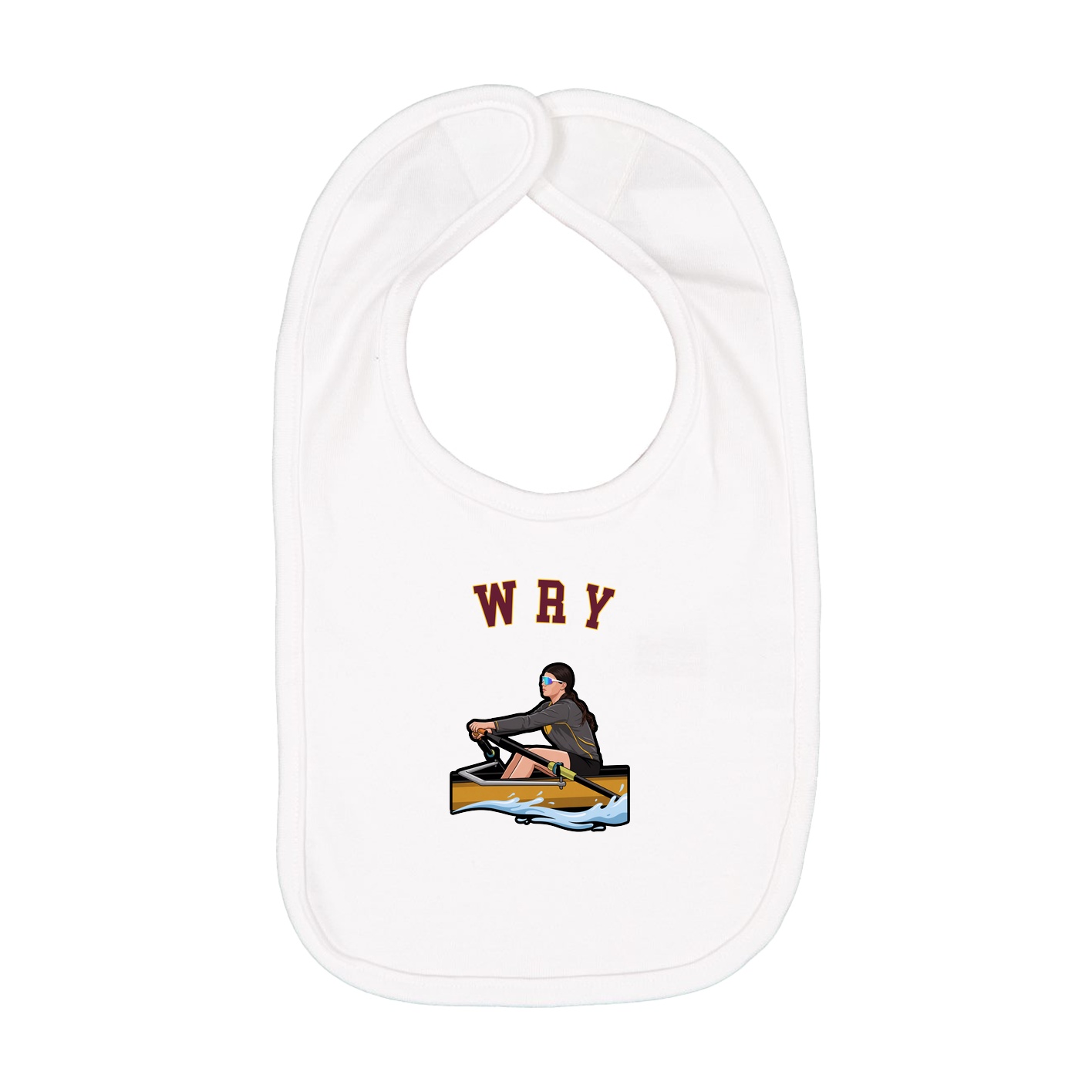 Infant Bib — Shirsey Arch in White