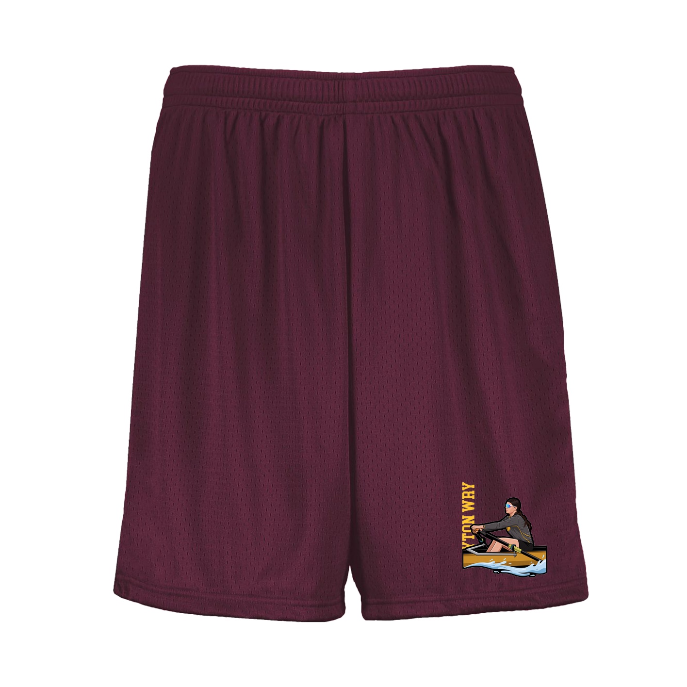 Shorts — Name Vertical in Maroon