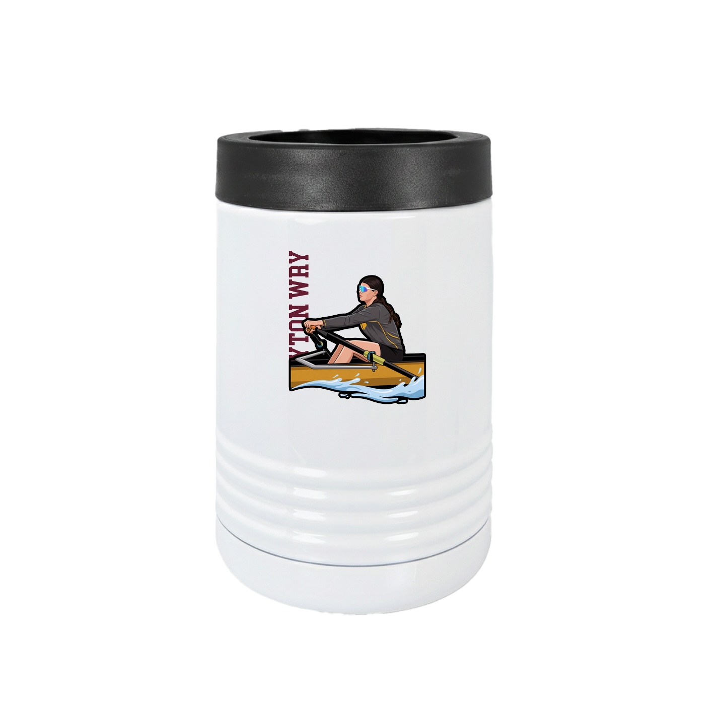 Beverage Holder — Name Vertical in White