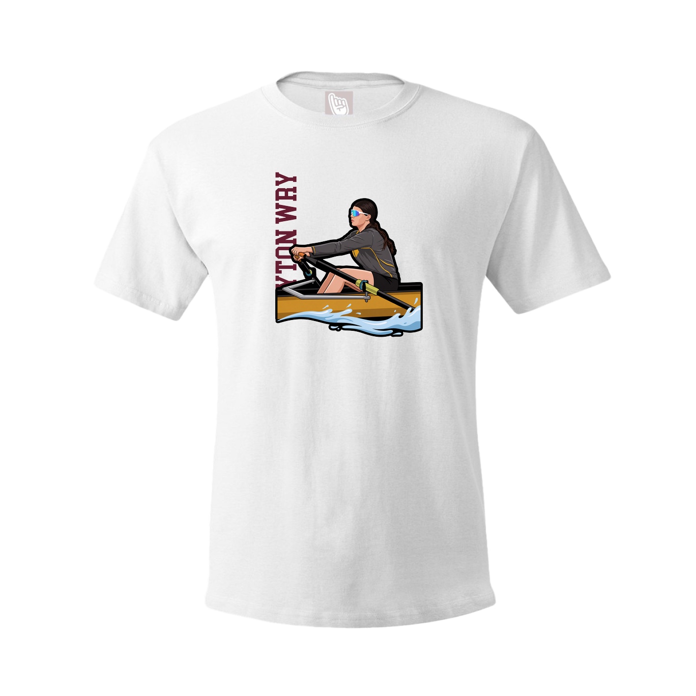 Tee — Name Vertical in White