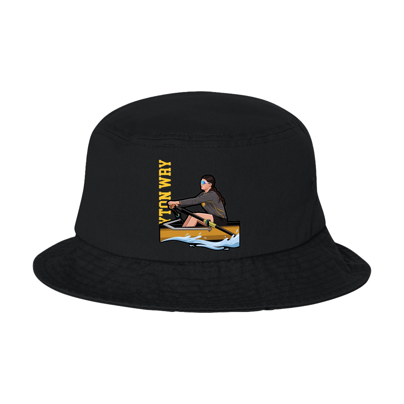 Bucket Cap — Name Vertical in Black