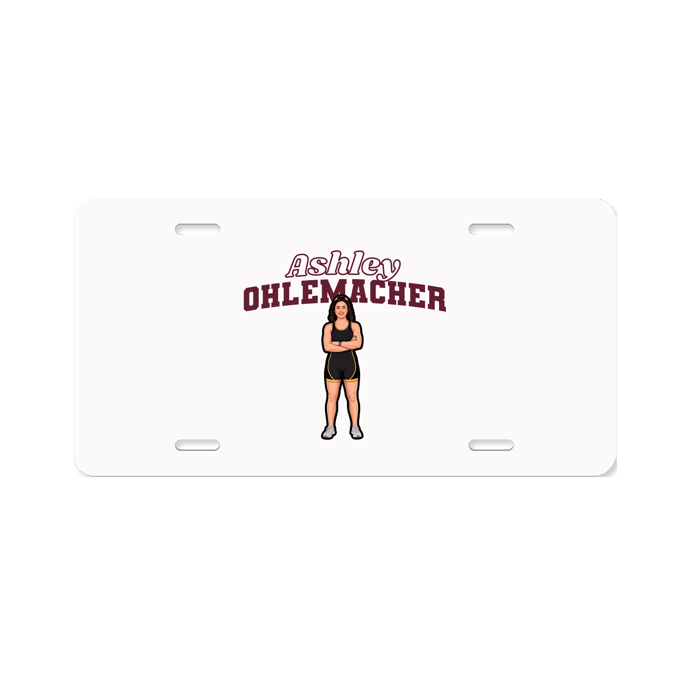 License Plate — Name Arch in Classic
