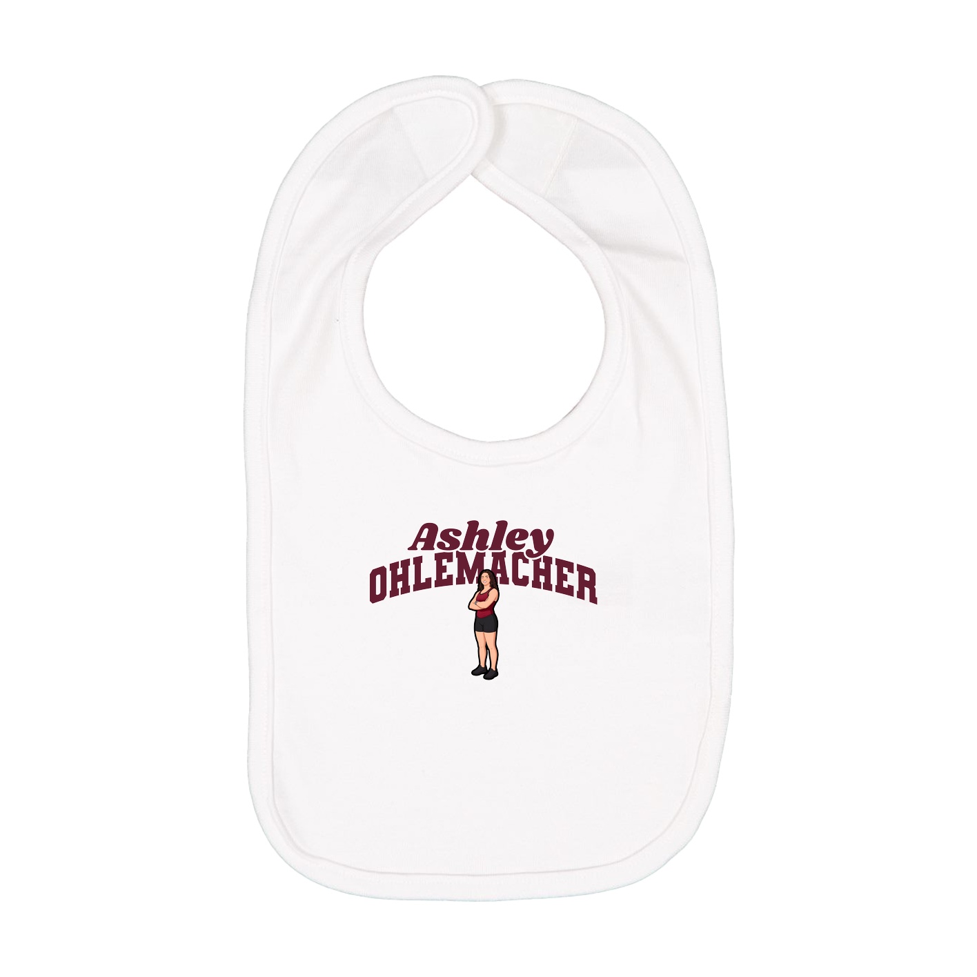 Infant Bib — Signature Arch in White