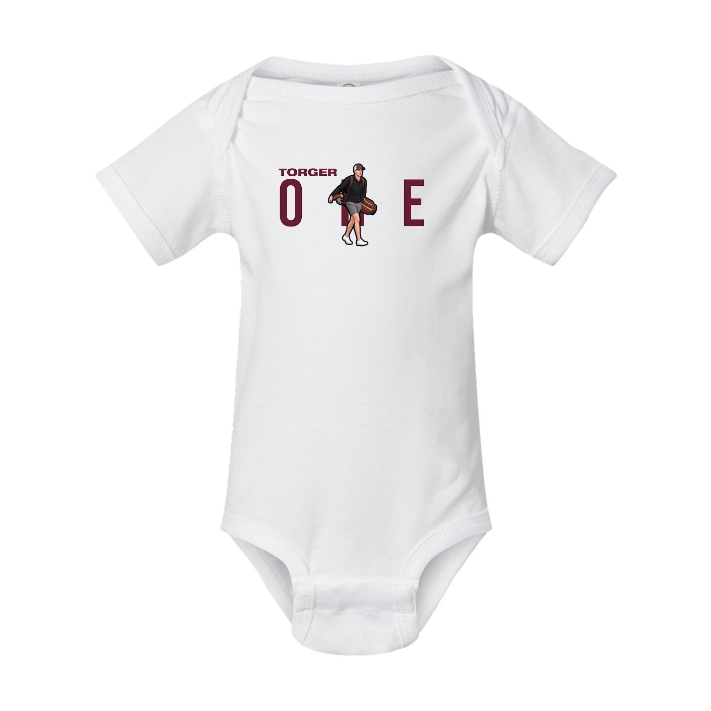 Baby Onesie — Player Name in White