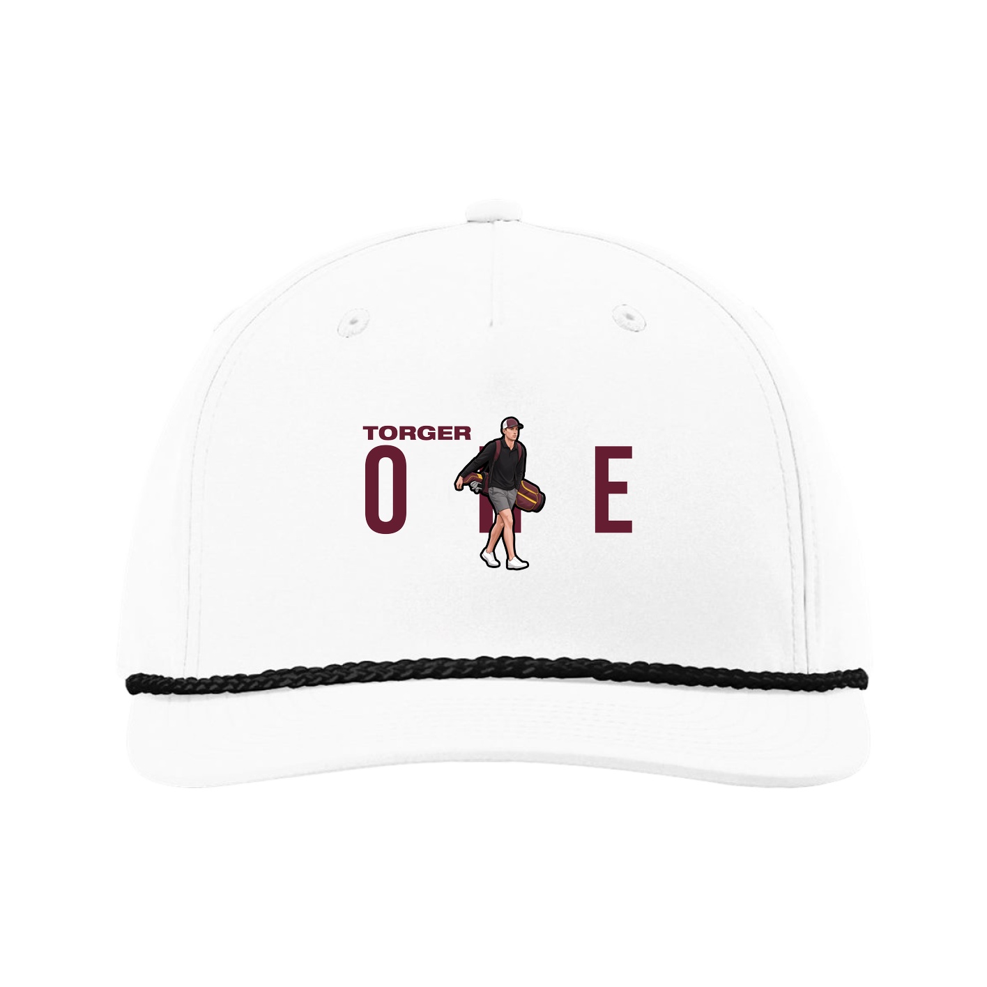 Five-Panel Classic Rope Cap — Player Name in White