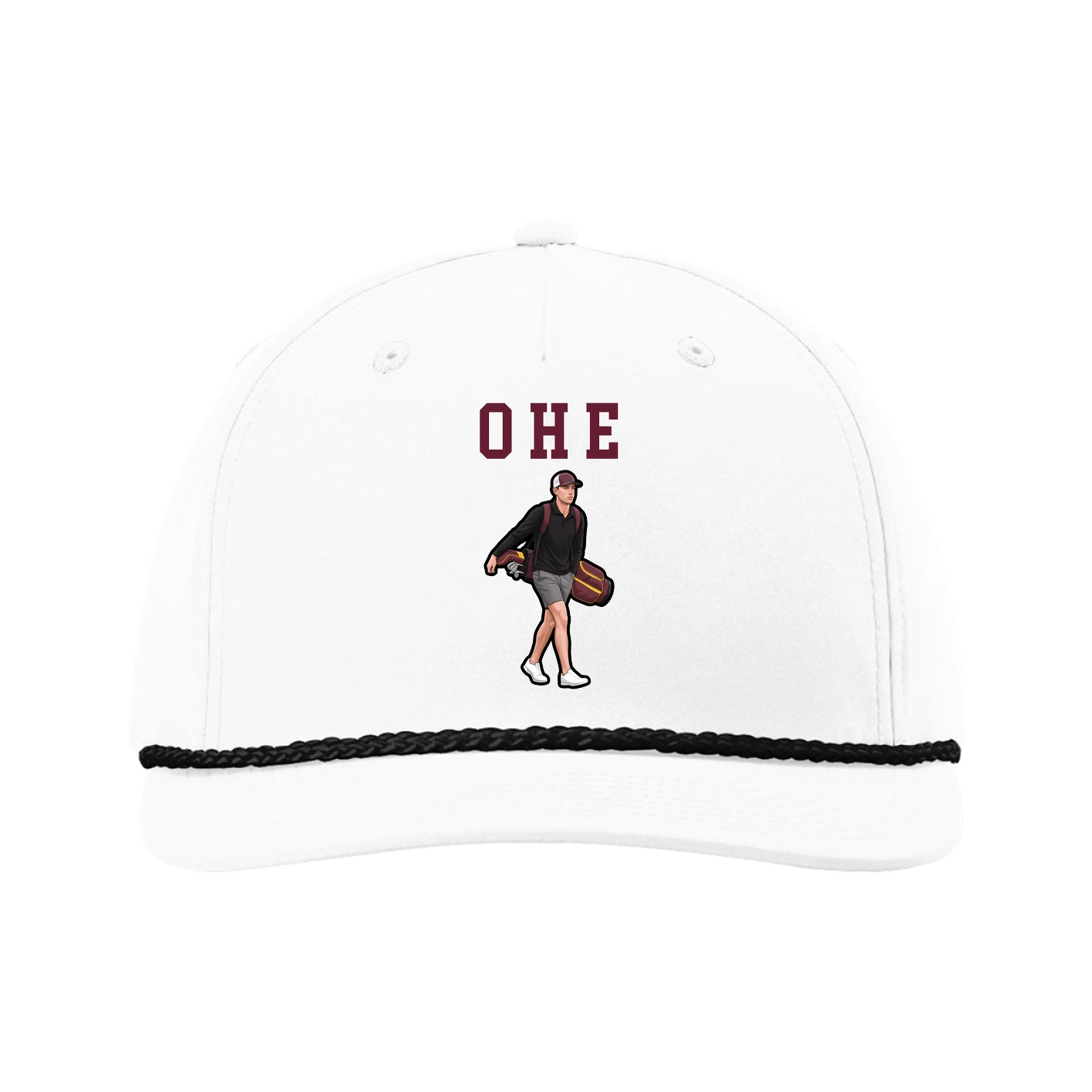 Five-Panel Classic Rope Cap — Shirsey in White