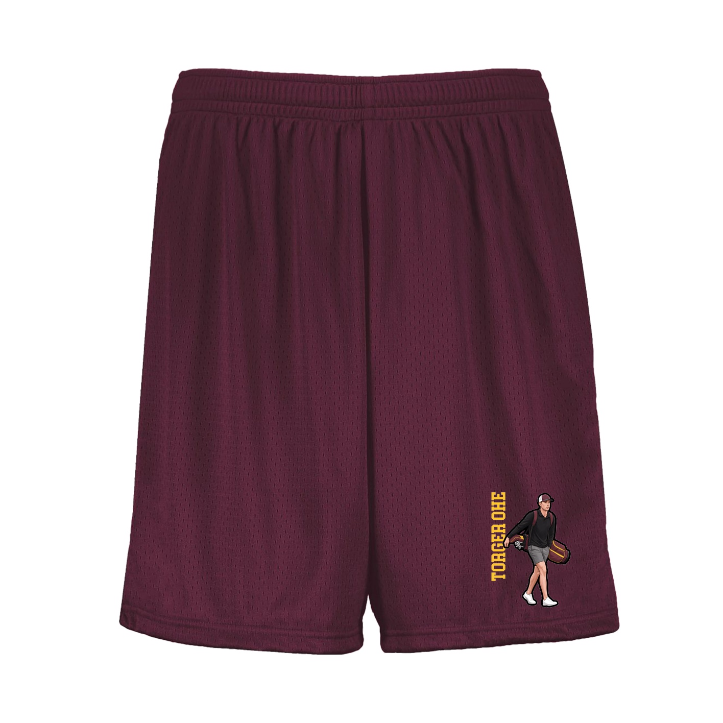 Shorts — Name Vertical in Maroon