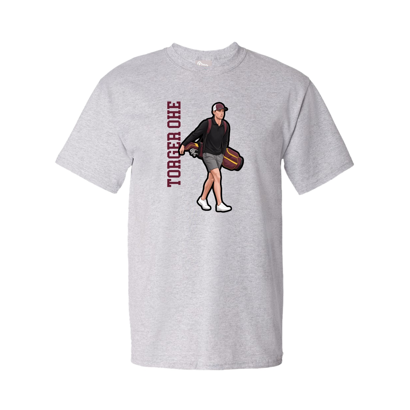Youth Tee — Name Vertical in Grey