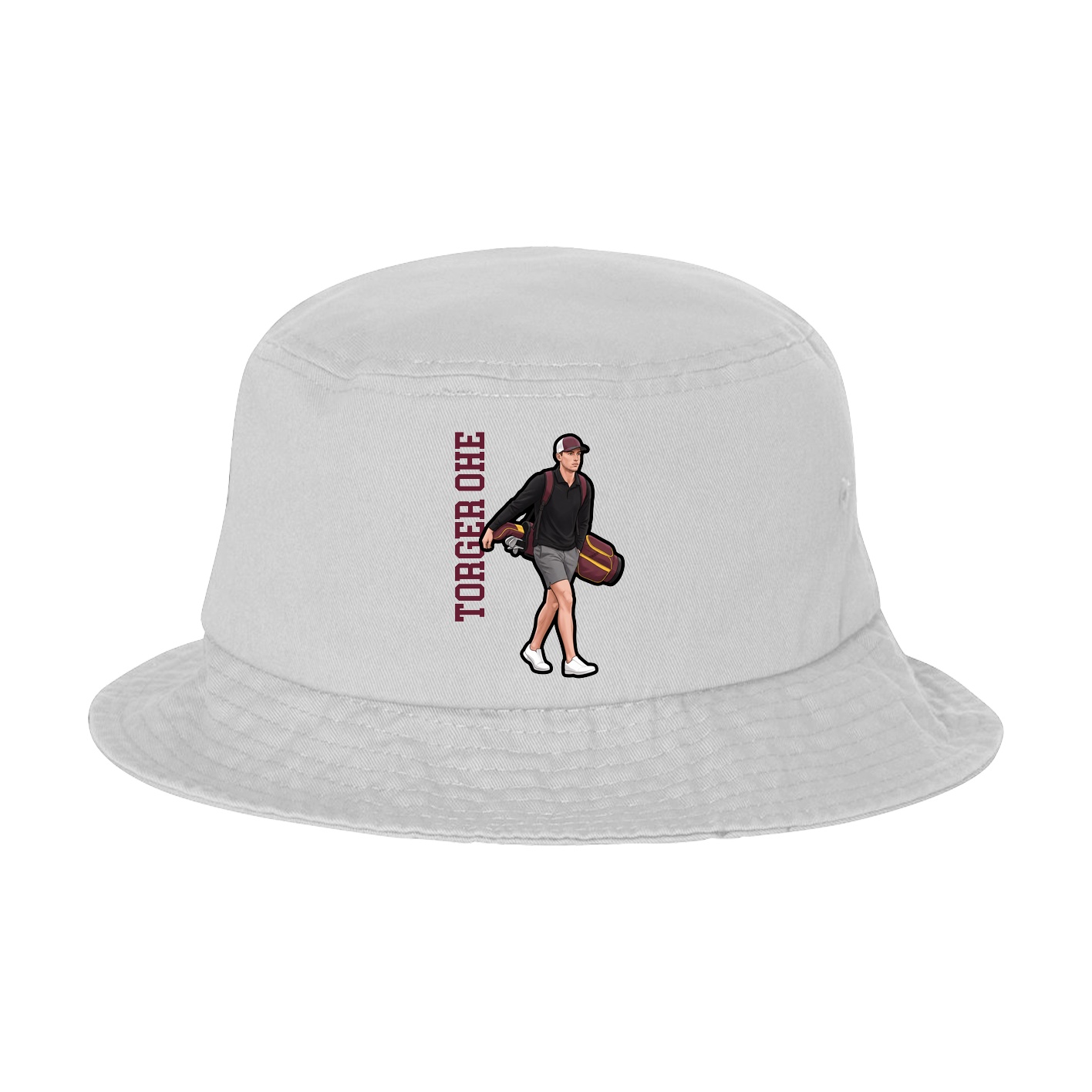Bucket Cap — Name Vertical in White