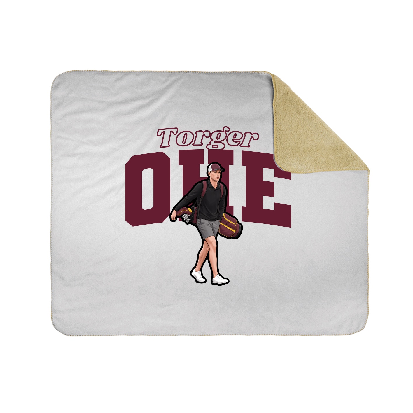 Throw Blanket — Name Arch in White