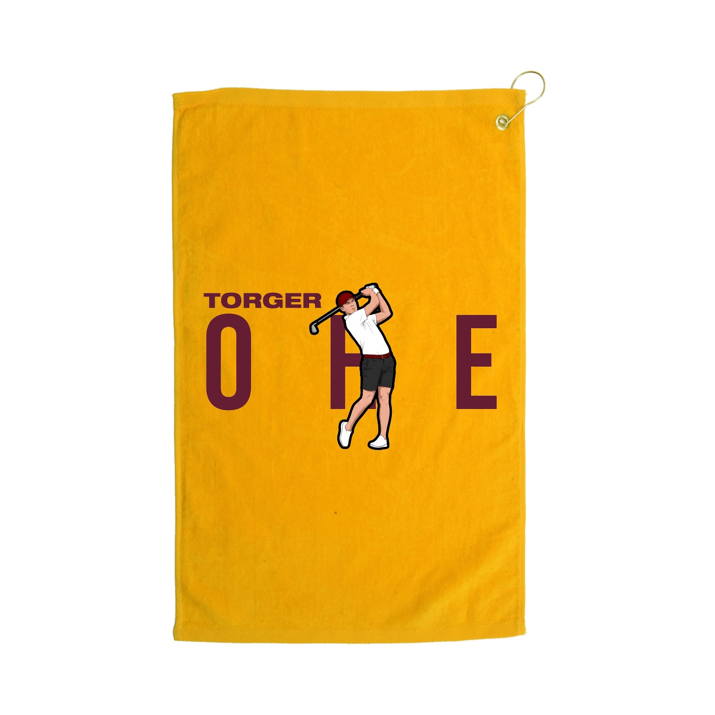Golf Towel — Player Name in Gold