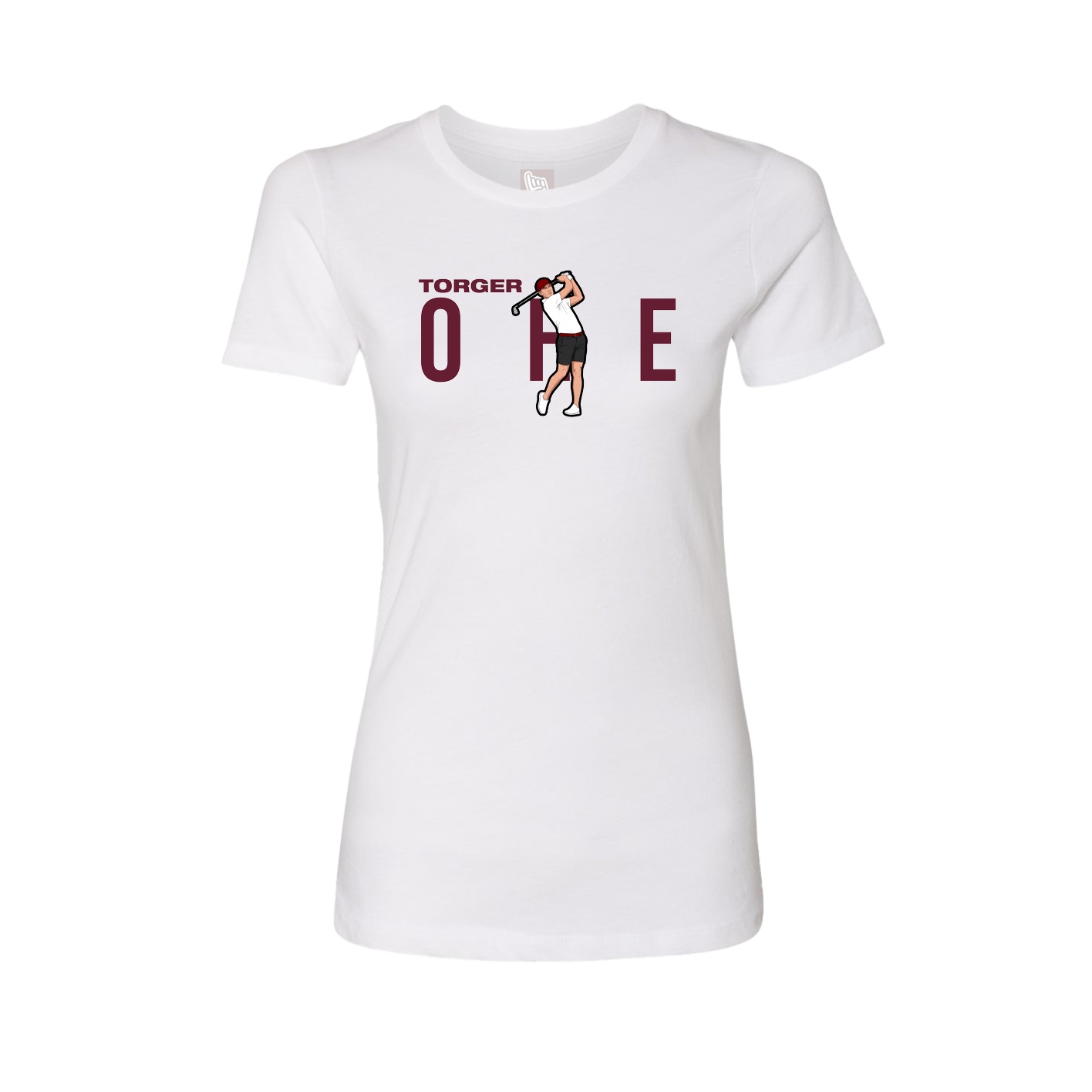 Fitted Women's Tee — Player Name in White