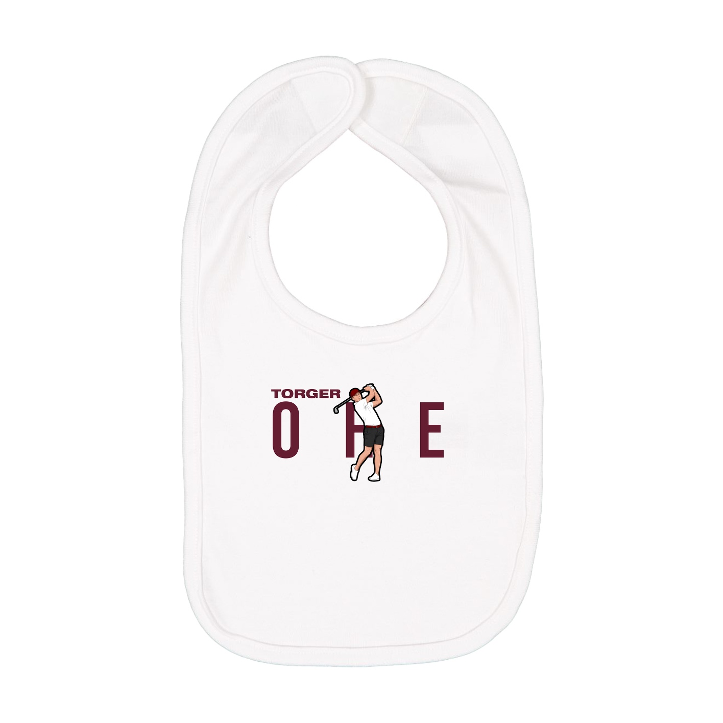 Infant Bib — Player Name in White
