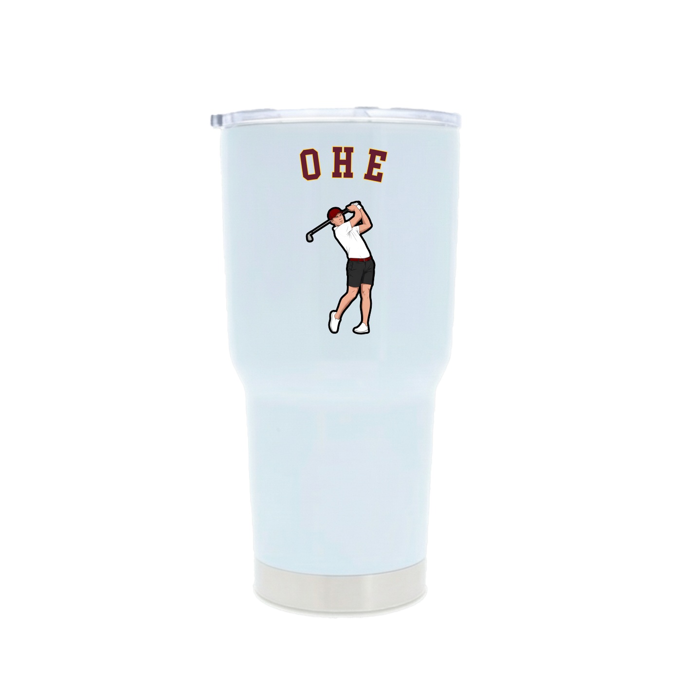 30oz Stainless Steel Tumbler — Shirsey Arch in White