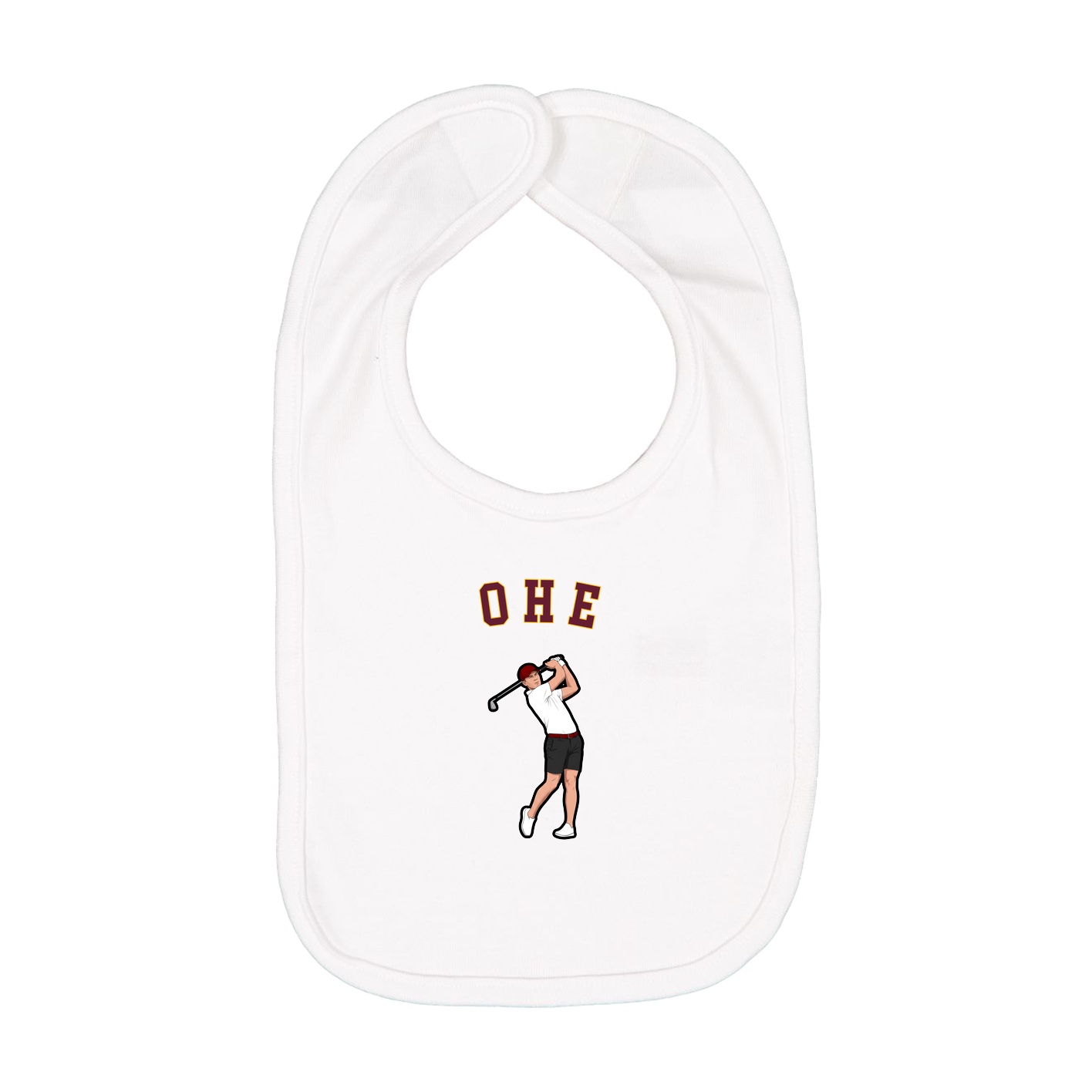 Infant Bib — Shirsey Arch in White