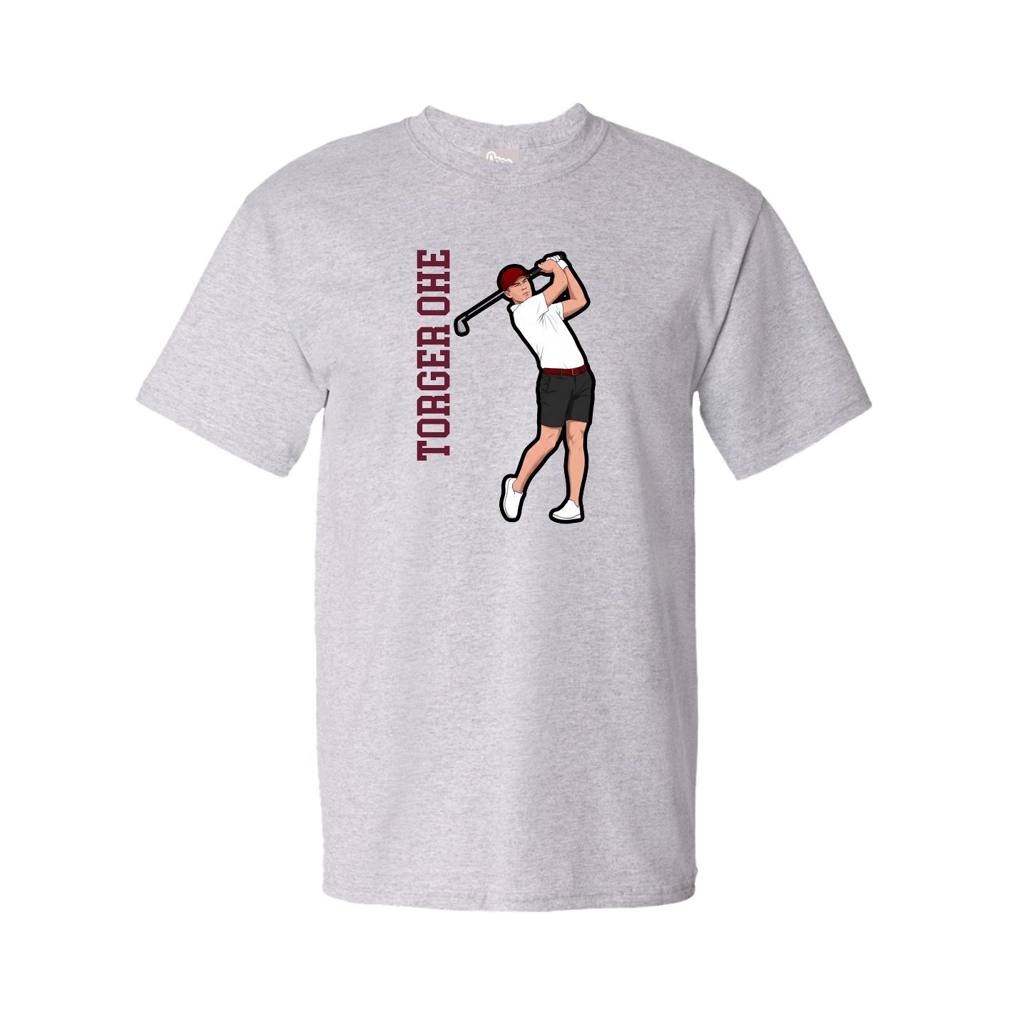 Tee — Name Vertical in Grey