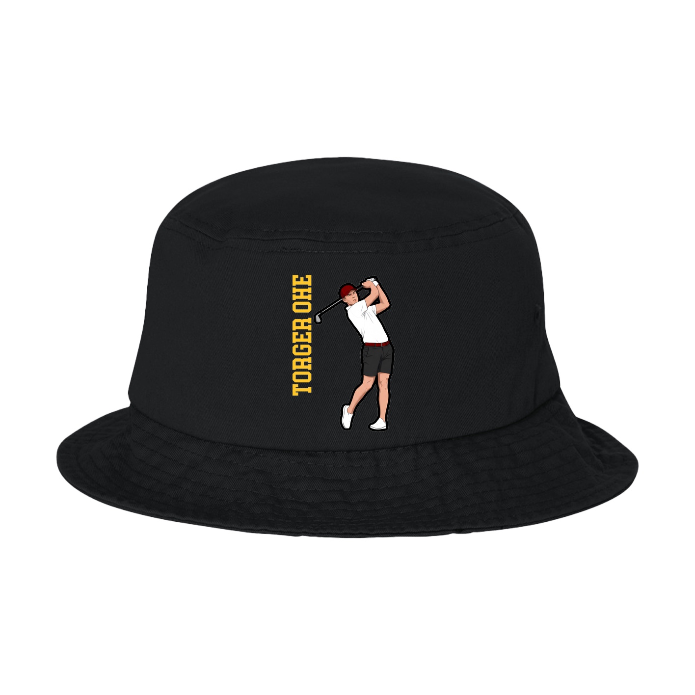 Bucket Cap — Name Vertical in Black