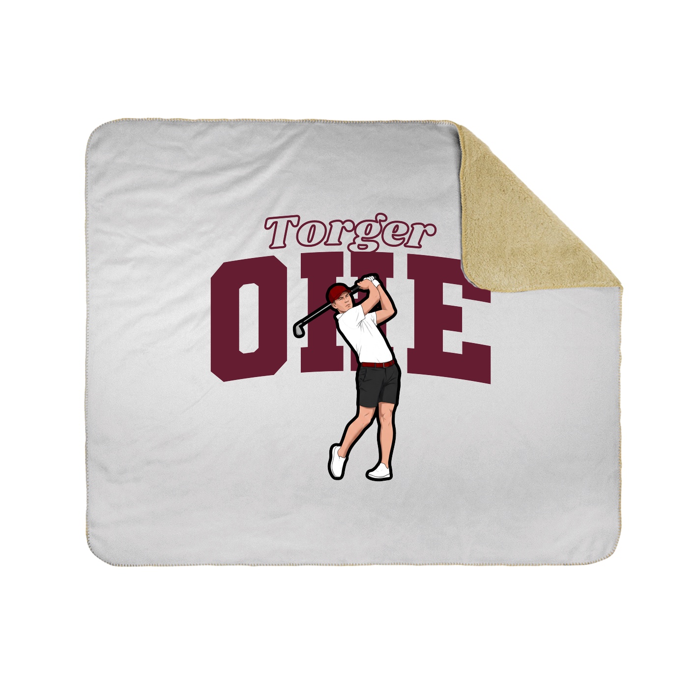Throw Blanket — Name Arch in White