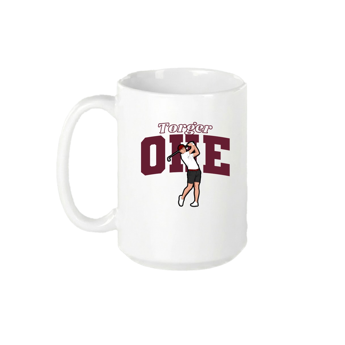 15oz Coffee Mug — Name Arch in White