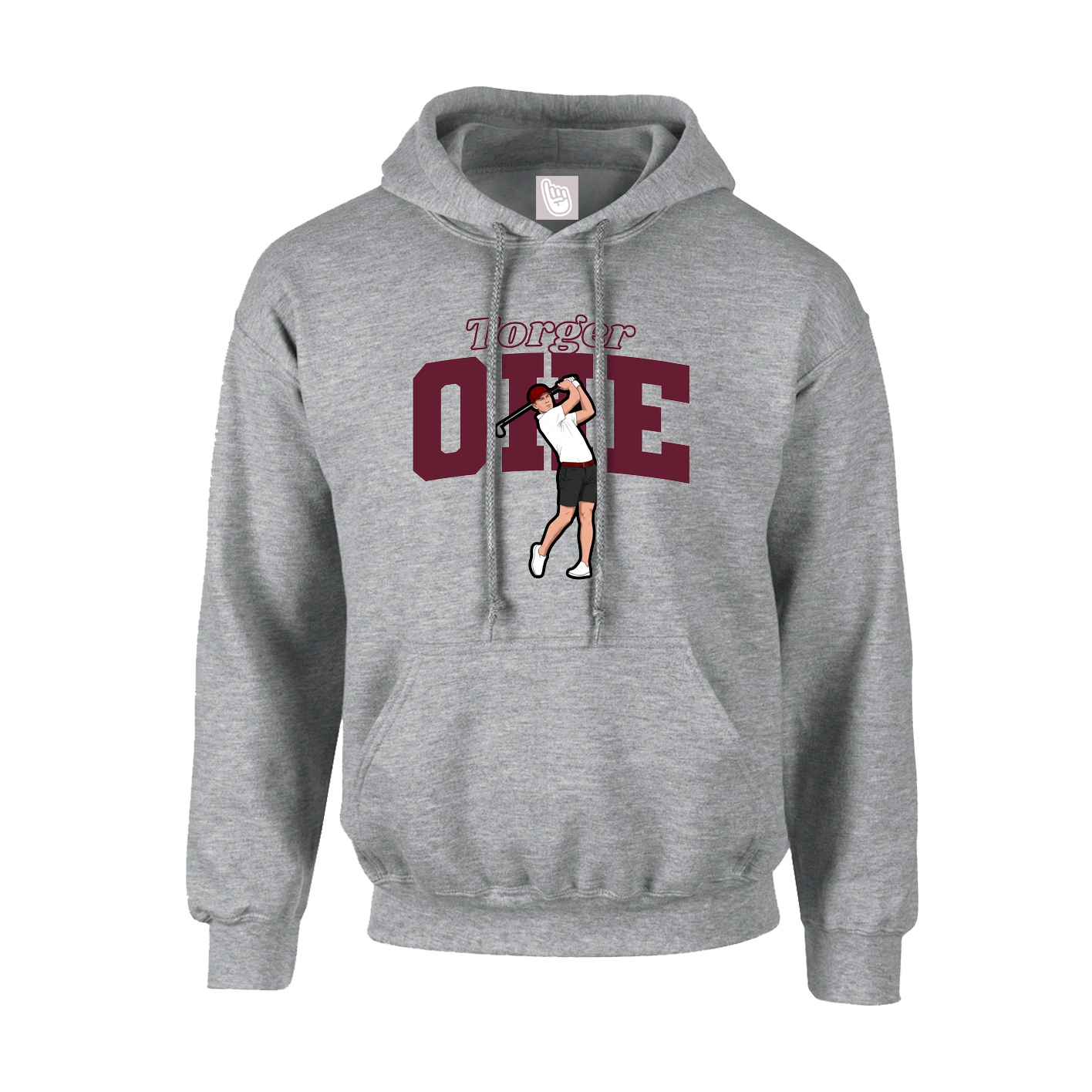 Hoodie — Name Arch in Grey