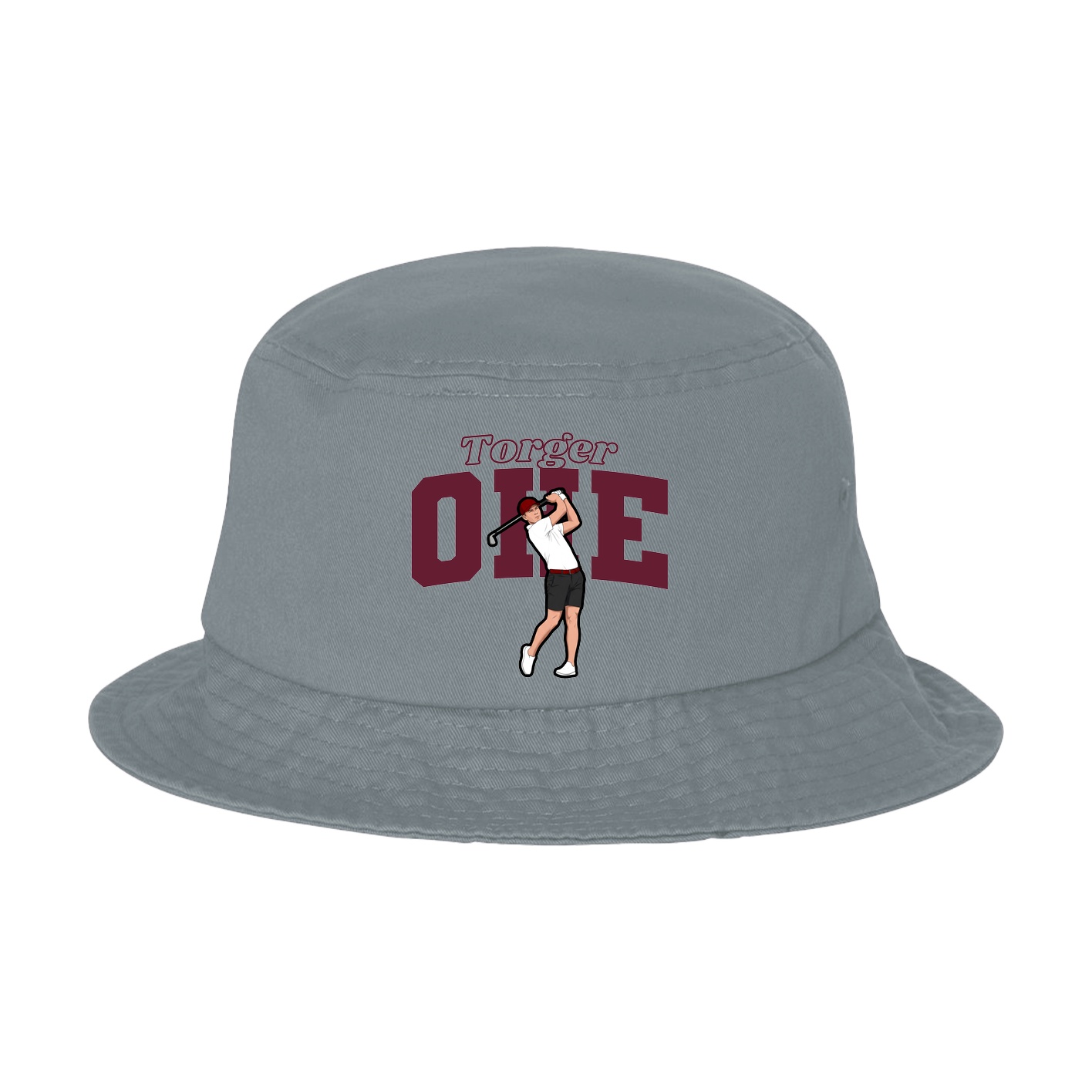 Bucket Cap — Name Arch in Grey