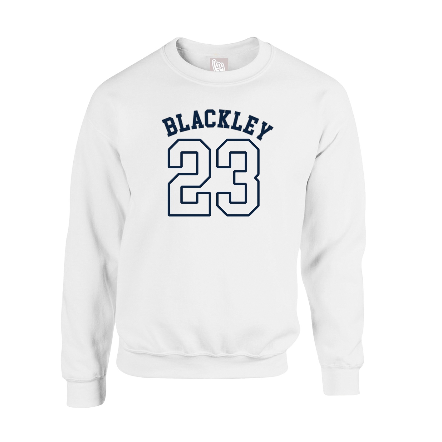 Fleece Crew — Shirsey Arch in White