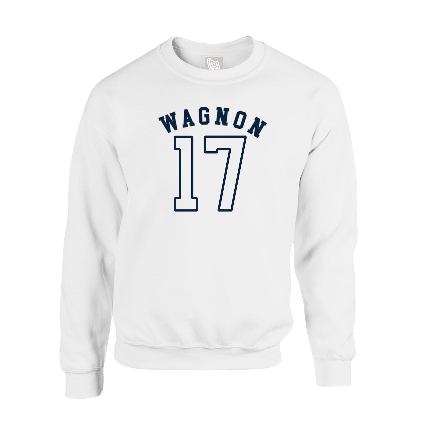 Fleece Crew — Shirsey Arch in White