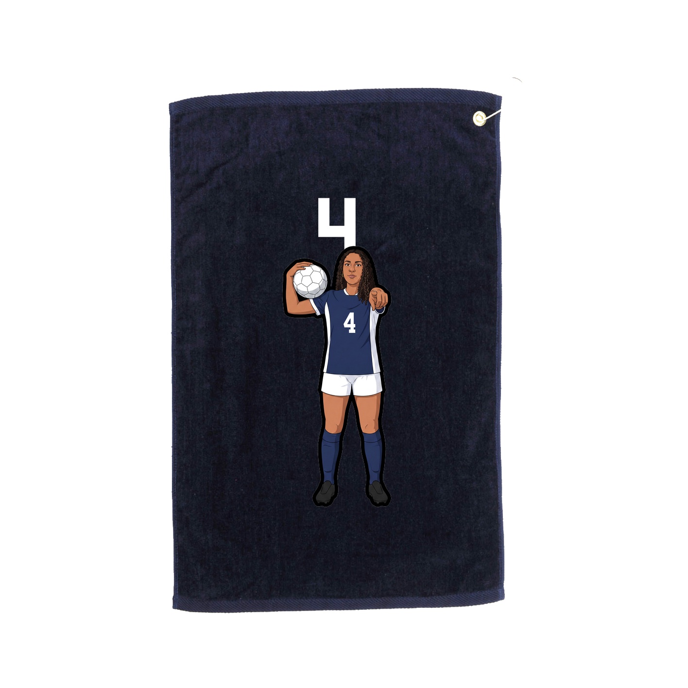Golf Towel — Number Top in Navy