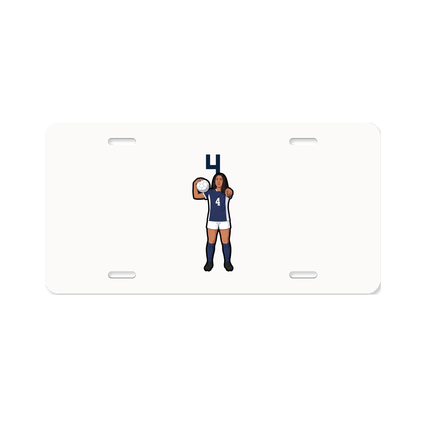 License Plate — Number Top in Classic