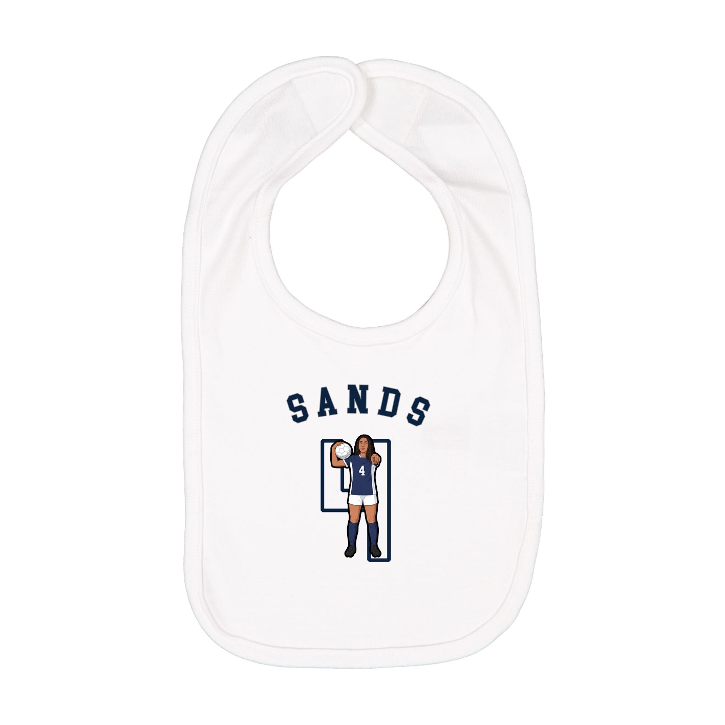 Infant Bib — Shirsey Arch in White