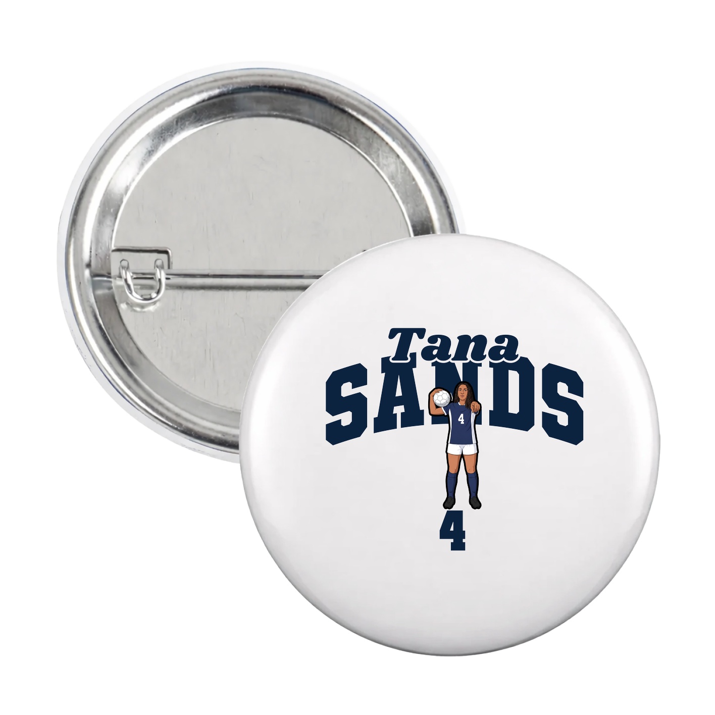 Game Day Button — Signature Arch in White