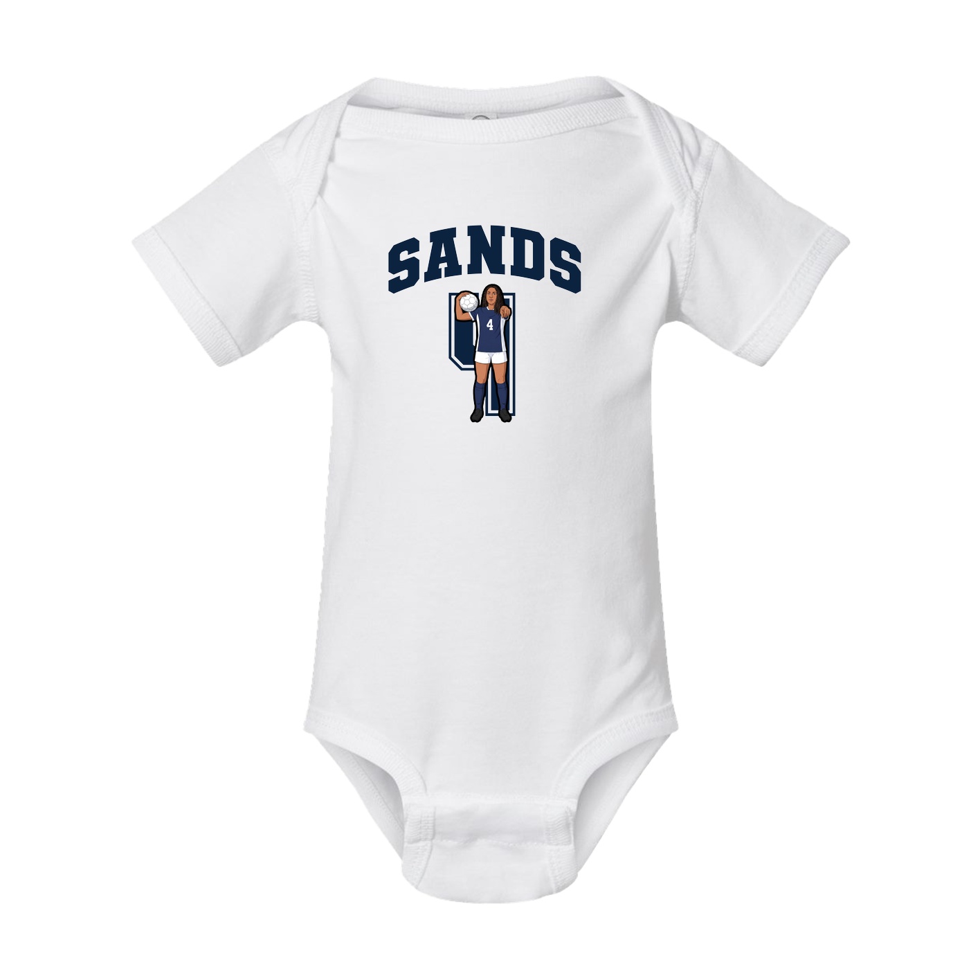 Baby Onesie — Number in White