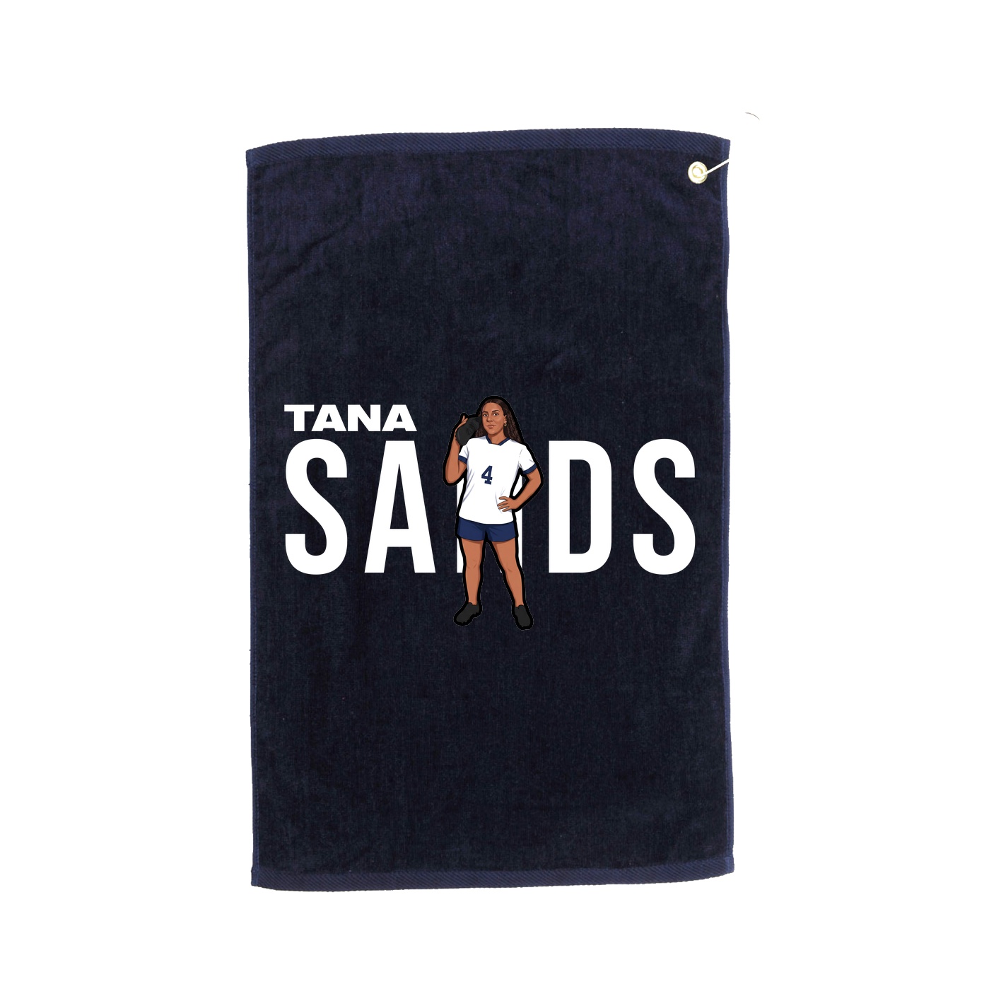 Golf Towel — Player Name in Navy
