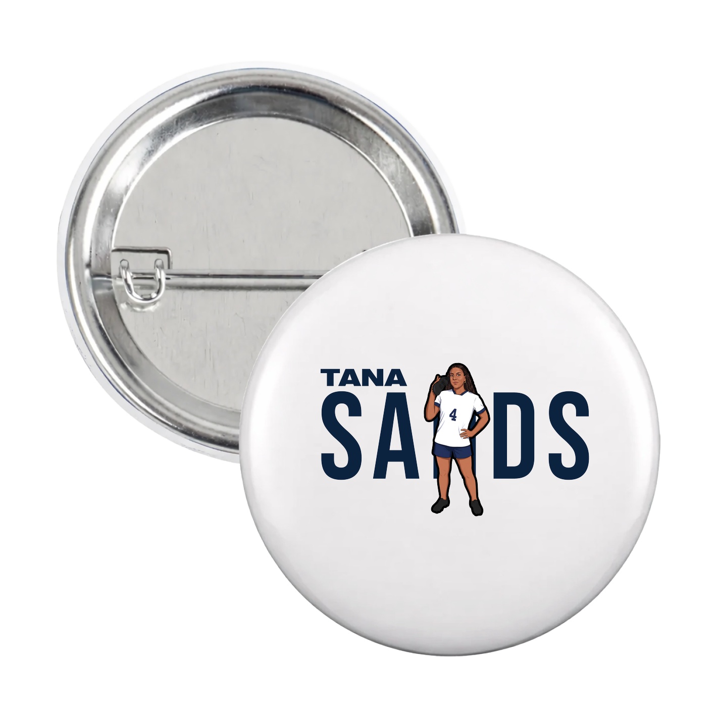 Game Day Button — Player Name in White