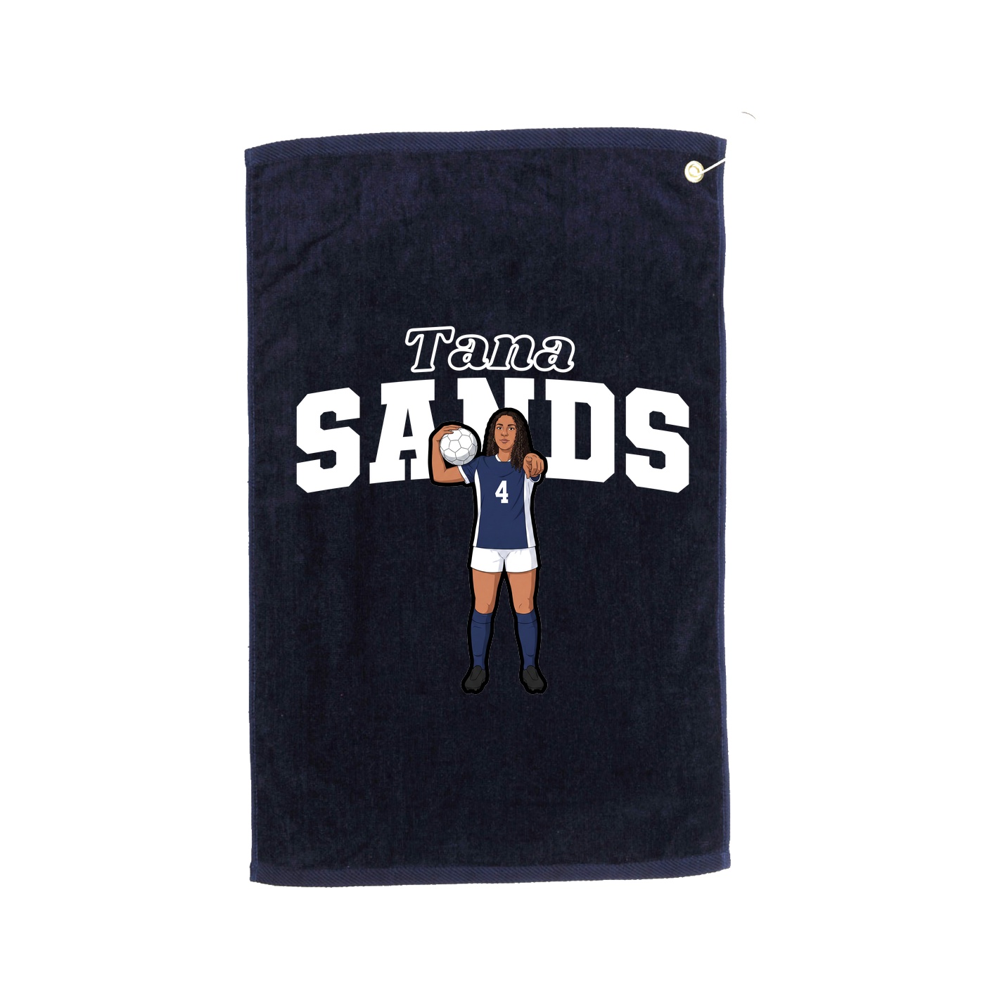 Golf Towel — Name Arch in Navy